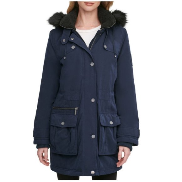 DKNY Faux-Fur Anorak Jacket (Size Small) - Picture 8 of 11